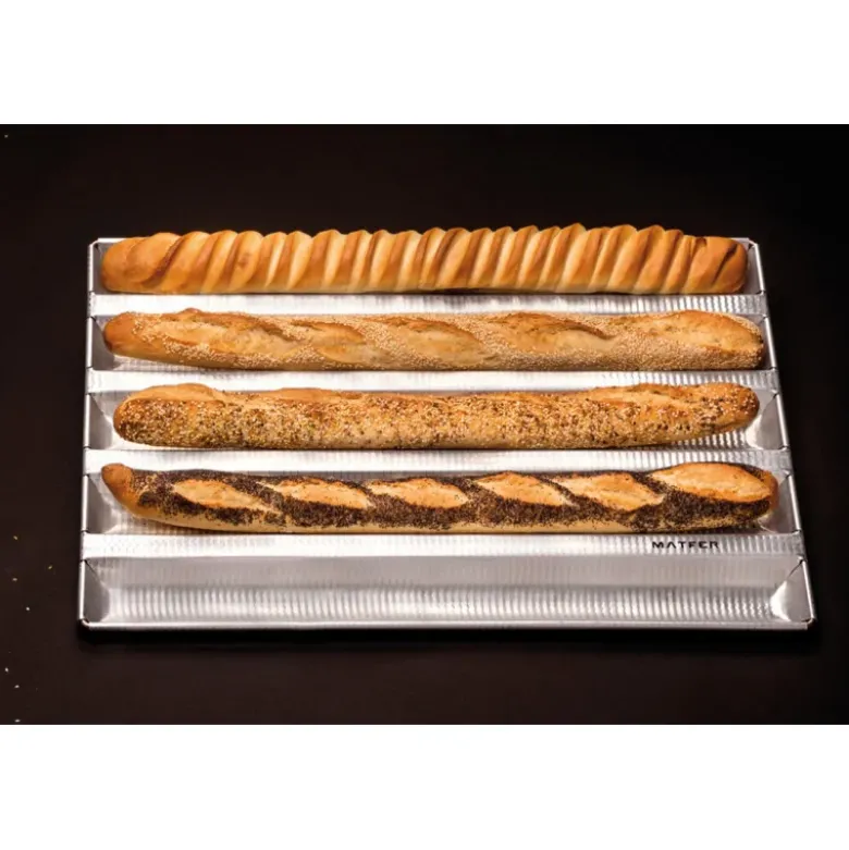 Alu-Gaufer plaques à pain bongard 790 x 580 8 baguettes