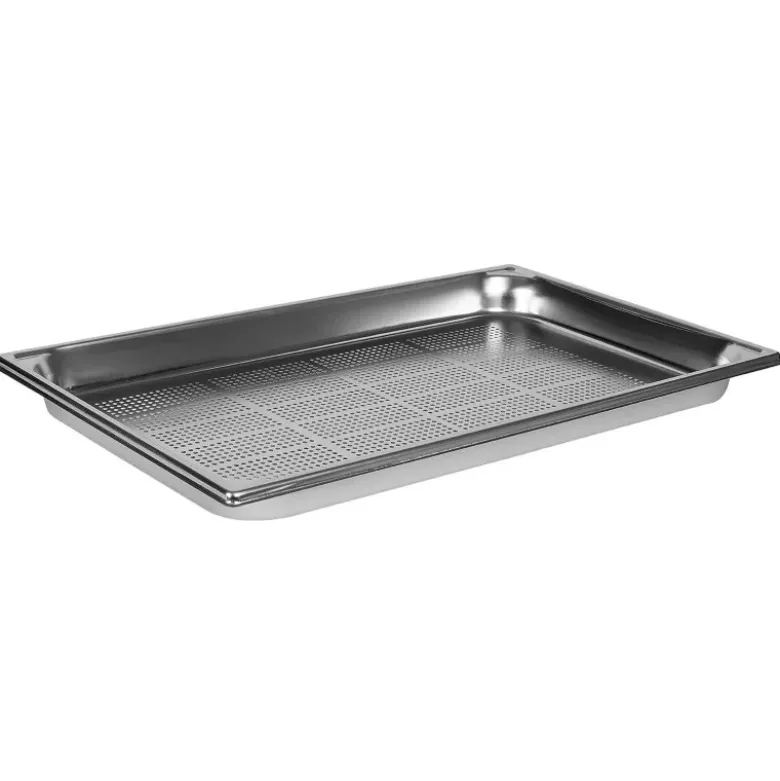 bac gastronorme perforé inox - sans anse - GN 1/1 profondeur 4 cm