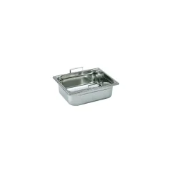 bac gastronorme plein inox - avec anses escamotables - GN 1/2 profondeur 15 cm
