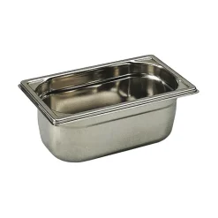 bac gastronorme plein inox - sans anse - GN 1/4 profondeur 5.5 cm