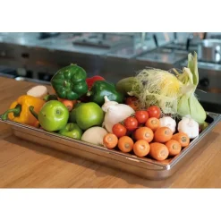 bac gastronorme plein inox - sans anse - GN 1/1 profondeur 4 cm