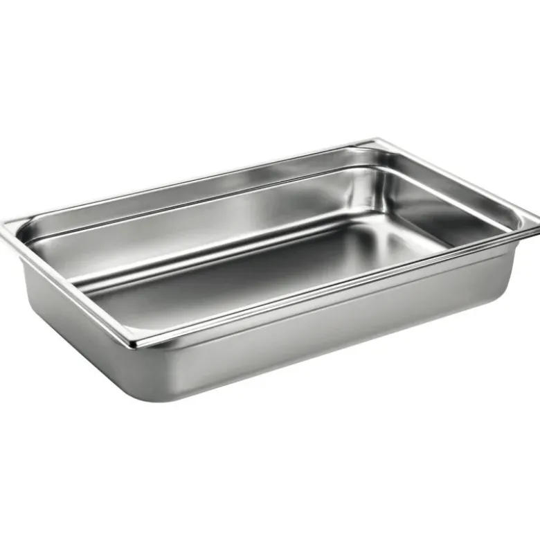bac gastronorme plein inox - sans anse - GN 1/1 profondeur 5.5 cm