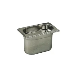 bac gastronorme plein inox - sans anse - GN 1/9 profondeur 6.5 cm