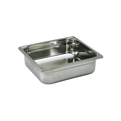 bac gastronorme plein inox - sans anse - GN 2/3 profondeur 15 cm