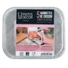 5 Barquettes de cuisson alu rectangulaires