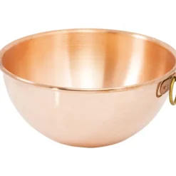 bassine en cuivre demi-ronde renforcée à blancs 30 cm