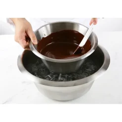 bassine inox fond plat 28 cm