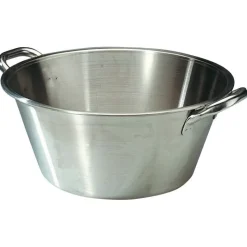 bassine landaise inox à anses 47 cm