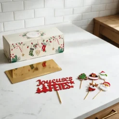 Boîte à bûche 30 cm et accessoires
