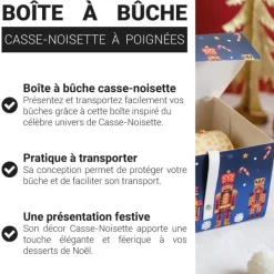 Boîte à buche casse-noisette - 35 x 11 x 11 cm