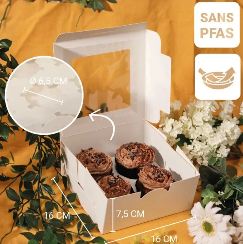 Boîte à cupcakes blanche