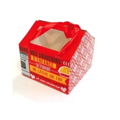 Boîte à gâteau Maison avec poignées et vitrines