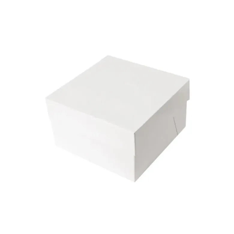 Boîte à gâteaux carrée blanche - Hauteur 20 cm