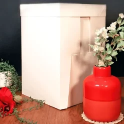 Boîte à gâteaux carrée blanche - Hauteur 40 cm