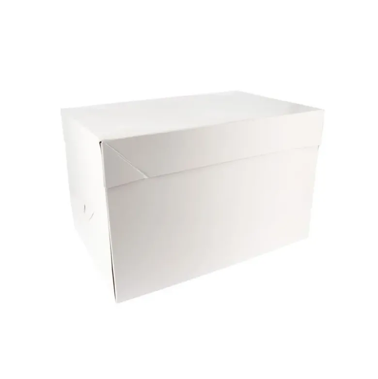 Boîte à gâteaux rectangulaire blanche - Hauteur 22 cm