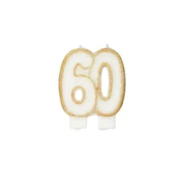 Bougie d'anniversaire dizaines - 18 à 80 ans
