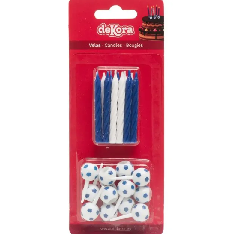 Bougies + ballons de football (x 12)