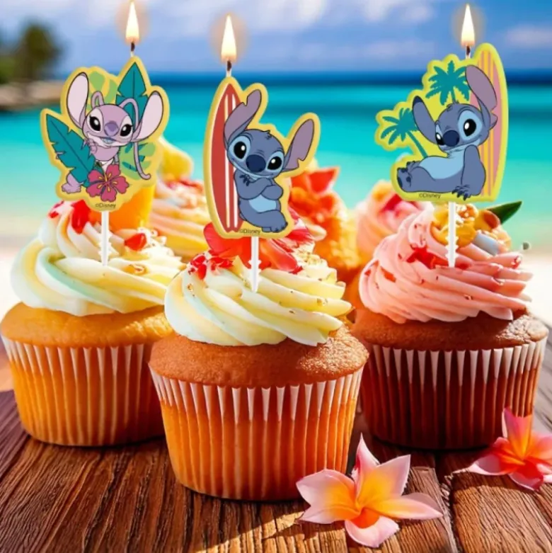 Bougies d'anniversaire Stitch 4 pièces