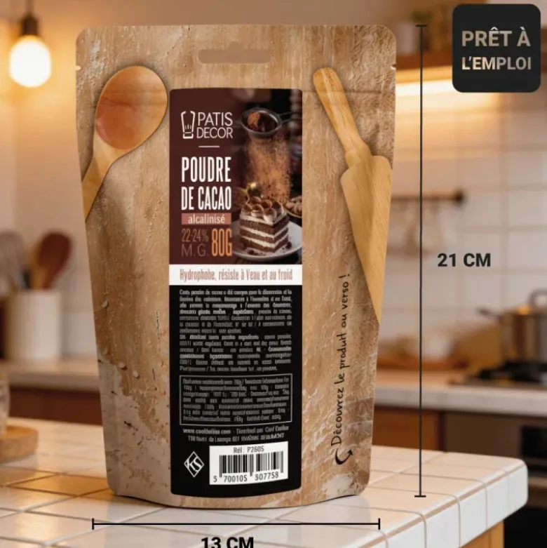 Cacao en poudre alcanalisé - 80g