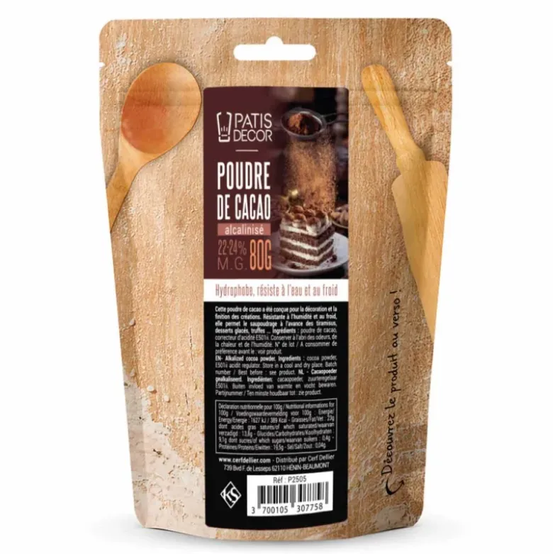 Cacao en poudre alcanalisé - 80g