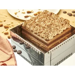 Cadre à entremets extensible inox carré 20 à 37 cm De Buyer