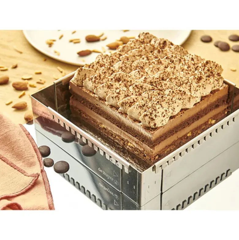 Cadre à entremets extensible inox 30 à 57 cm De Buyer