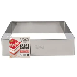 Cadre à mousse inox H 4,5 cm 16 x 16 cm