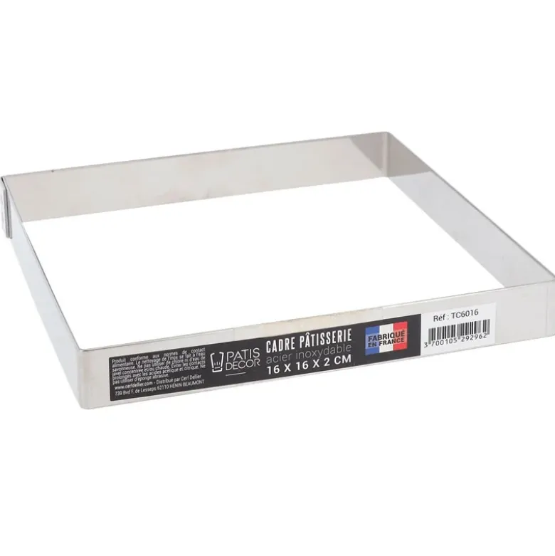 Cadre à pâtisserie inox H 2 cm