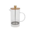 Cafetière à piston en verre couvercle bambou- 600 ml