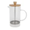 Cafetière à piston en verre couvercle bambou- 1000 ml