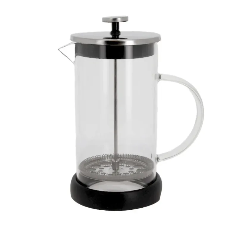 Cafetière à piston en verre couvercle noir - 1000 ml
