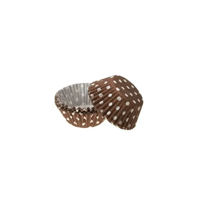 Caissettes cupcake chocolat à pois (x60)