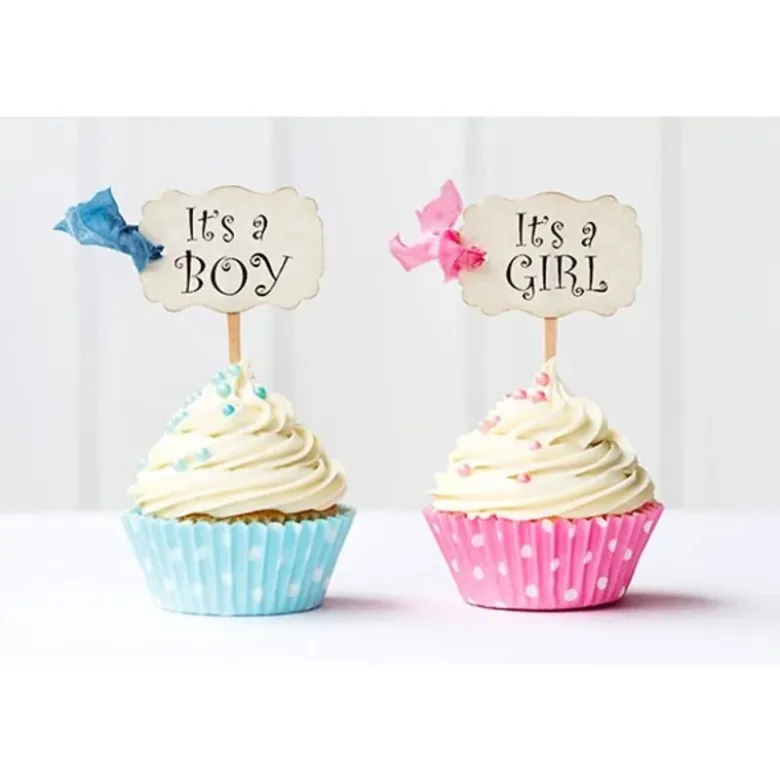 Caissettes cupcakes bleues à pois blancs (x50)