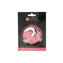 Caissettes cupcakes "Licorne rose" (x50)