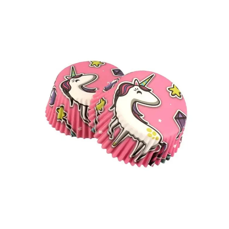Caissettes cupcakes "Licorne rose" (x50)