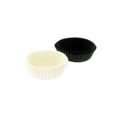 Caissettes de cuisson noires et blanches (x80)