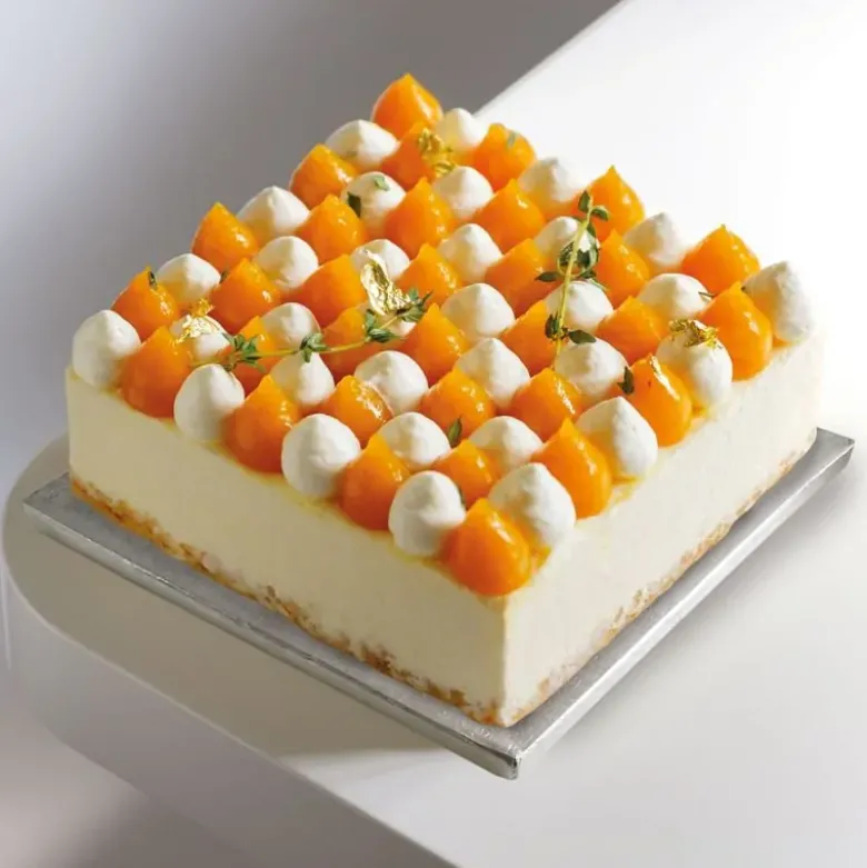 Cake drum carré argenté