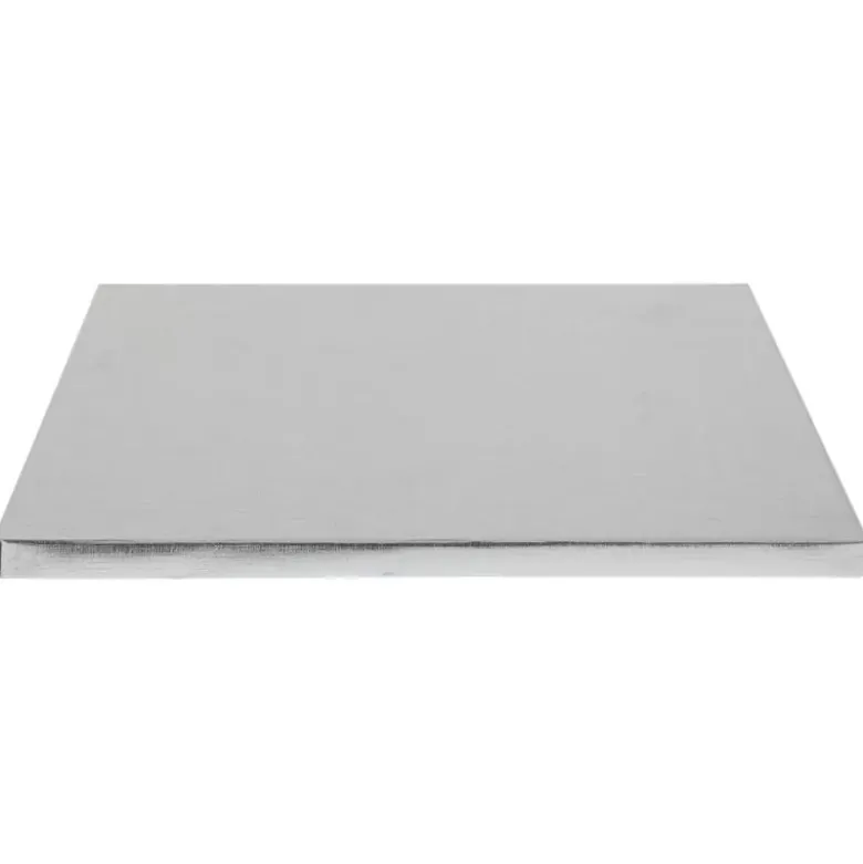 Cake drum rectangle argenté