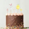 Cakes toppers lapin et poussin de Pâques (x5)