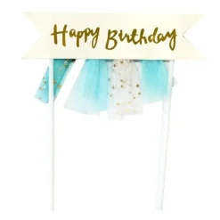 Cake topper banderole anniversaire