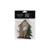 Cake topper en bois chalet de Noël Renne