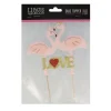 Cake topper flamants roses Love