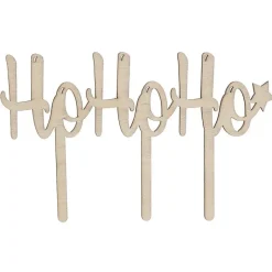 Cake topper Ho Ho Ho en bois