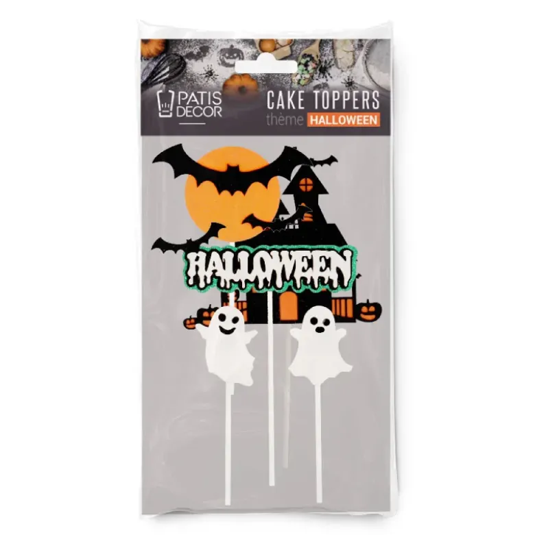 Cake toppers assortis thème Halloween (x5)