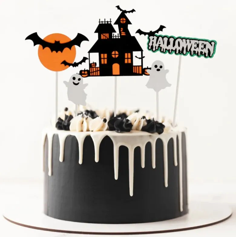 Cake toppers assortis thème Halloween (x5)