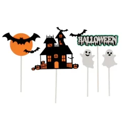 Cake toppers assortis thème Halloween (x5)
