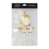 5 cake toppers licornes assorties