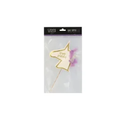 Cake topper tête de licorne