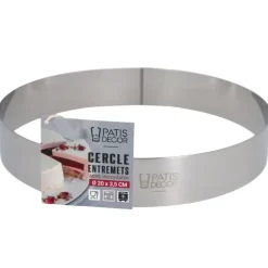 Cercle à entremets inox H 3,5 cm Ø 20 cm