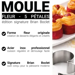 Cercle Fleur 5 pétales Ø10 cm - Édition signature Brian Boclet